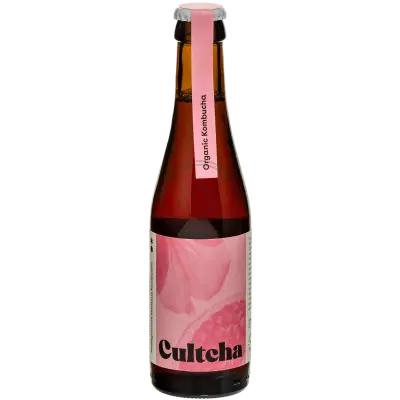 Cultcha Pomegranate Hibiscus Kombucha - Glass
