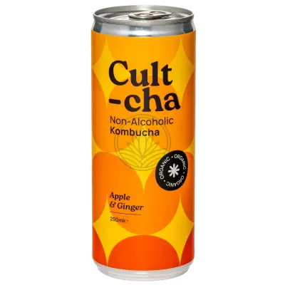 Cultcha Apple Ginger Kombucha - Can