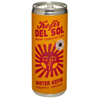 Kefir del Sol Water Kefir Pineapple Hibiscus 12x250ml
